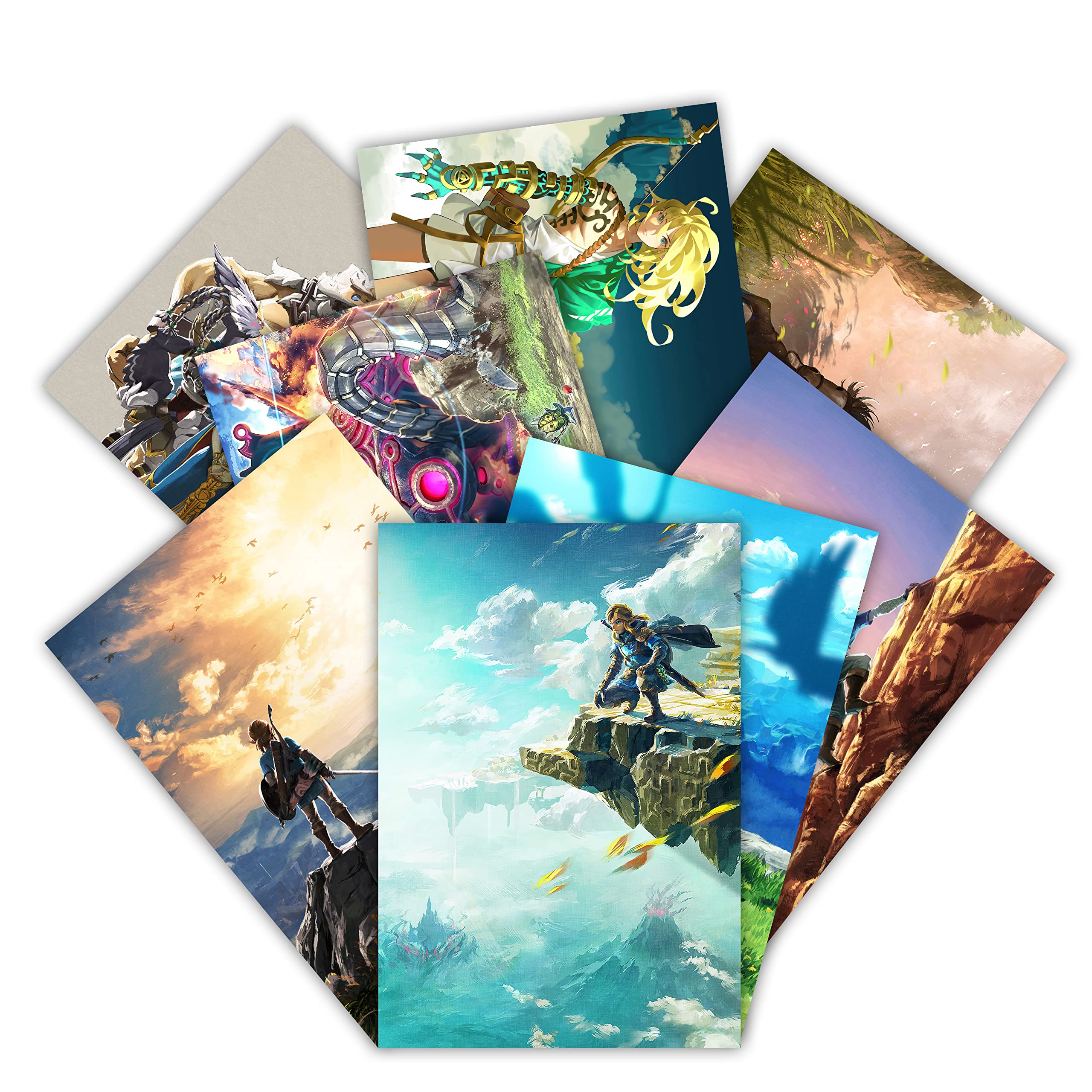 GTOTd Video Game Zelda Poster 8-Pack 11.5" x 16.5", Adventure Gaming Merch Posters Art Print Home Party Decoration Room Living Wall Art Decor โ image 1