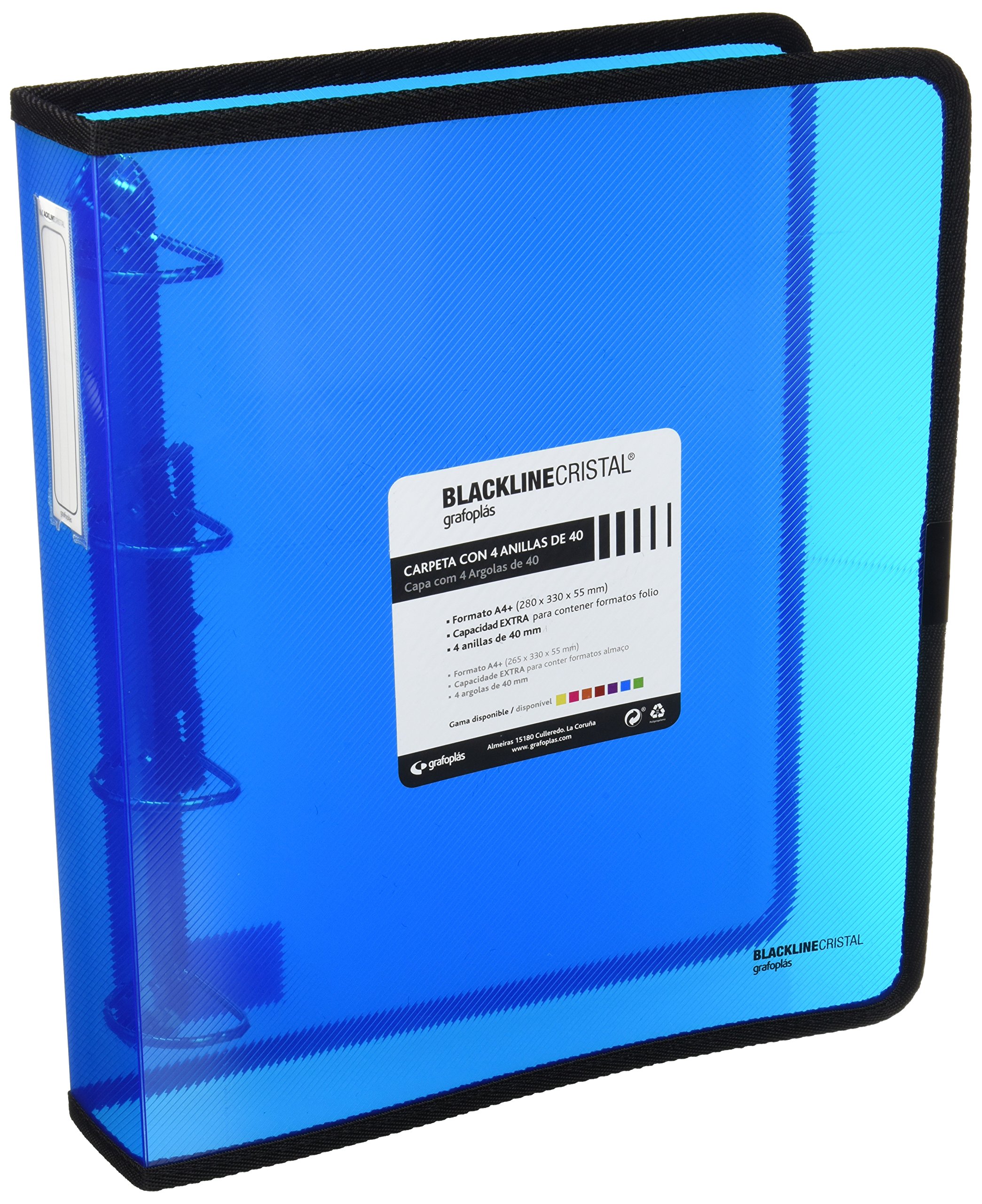 grafoplas 30120630 – Folder with Eyelets, Blue, A4 +