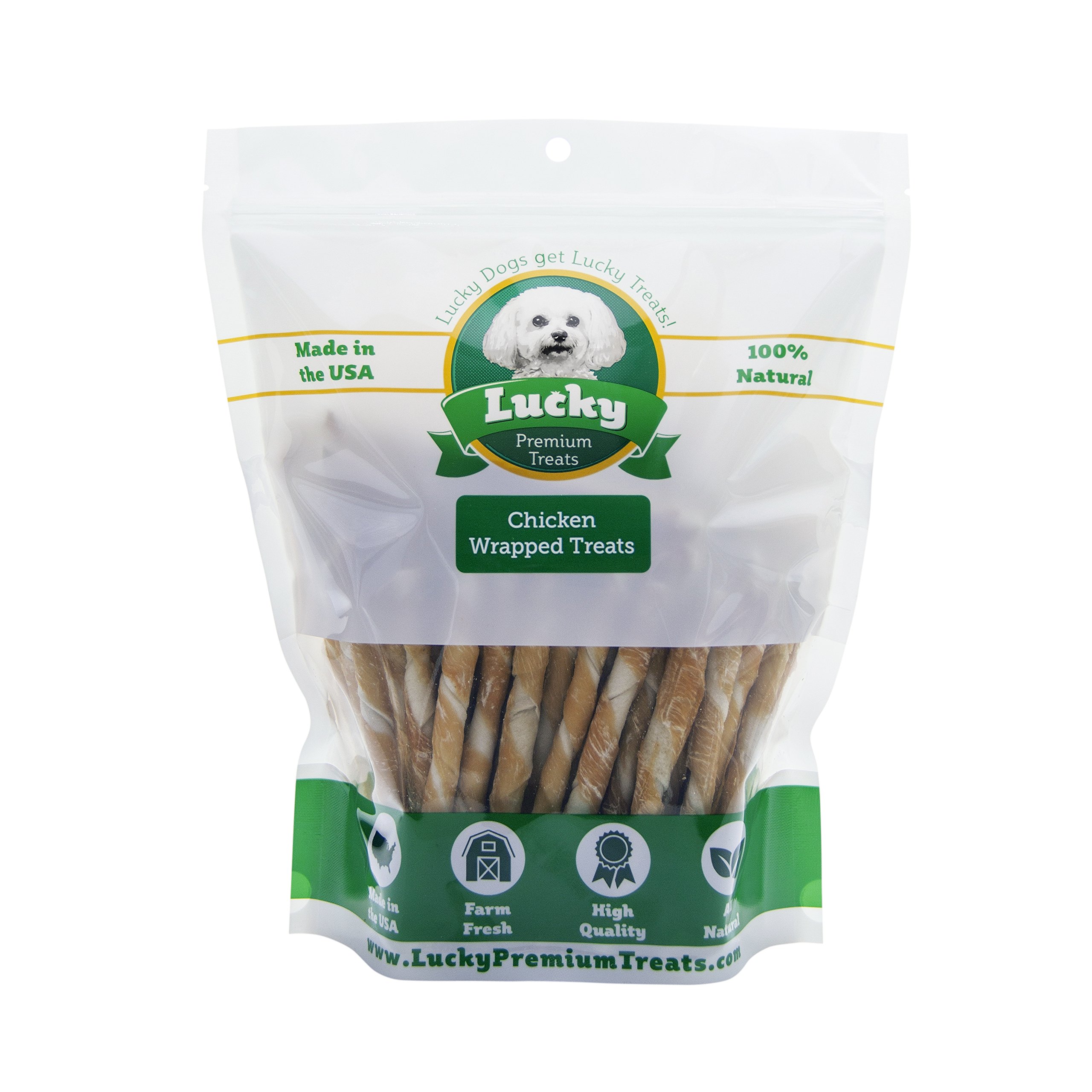 Healthy Chicken Wrapped Rawhide Dog Treats by Lucky Premium Treats, Gluten Free 711436970422 eBay