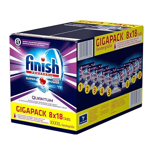 title=Detersivo in pastiglie per lavastoviglie Finish Quantum, protegge brillantezza e