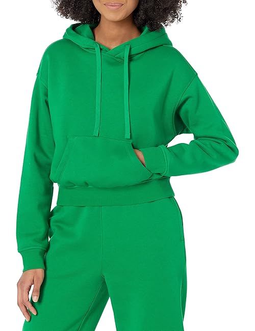 Amazon Essentials Womens Hoodies - Crop Pullover Sweatshirt (Available in Plus Size), Green, 4X