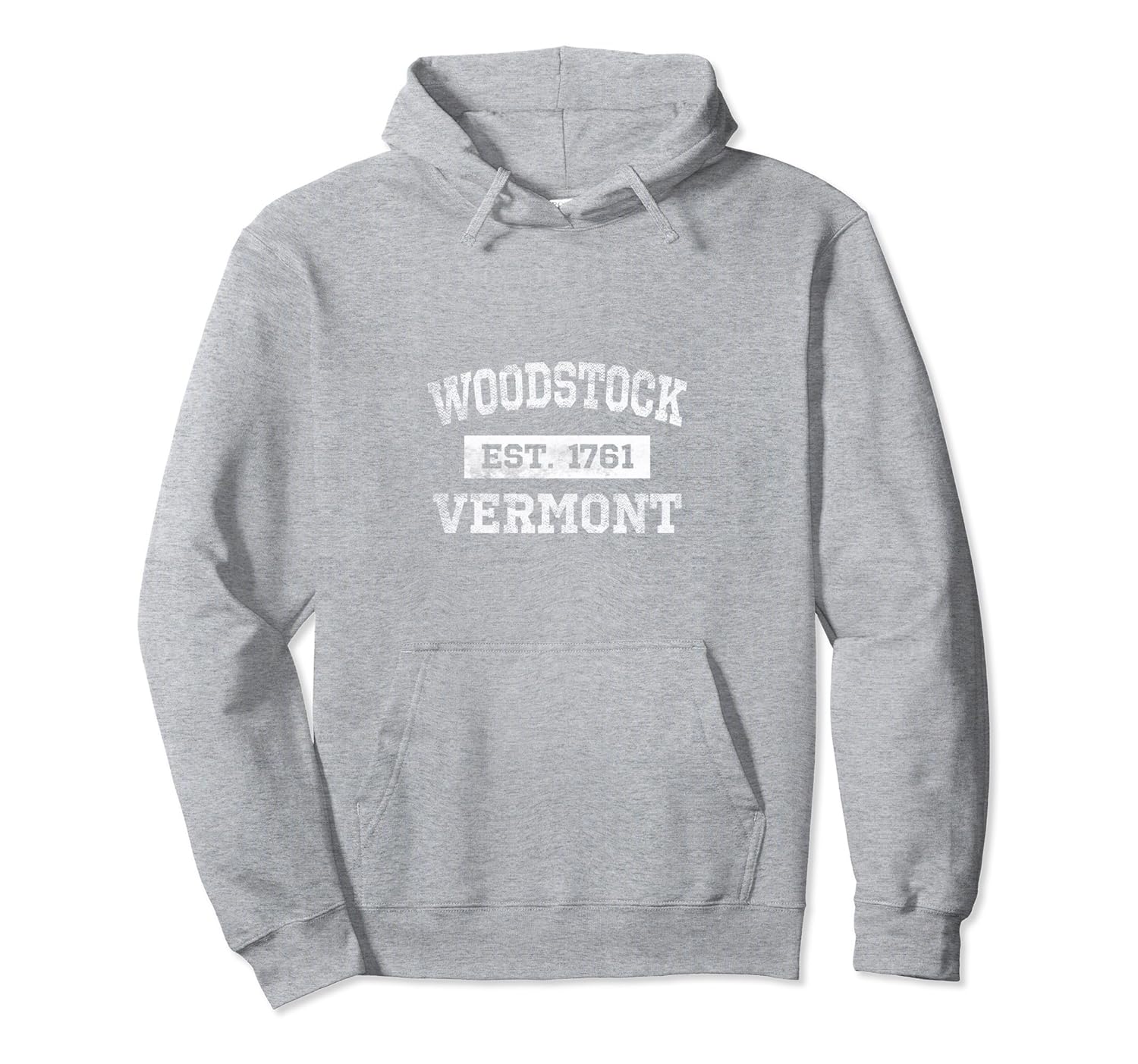 Woodstock Vermont est. 1761 Hoodie Sweatshirt Distressed- TPT