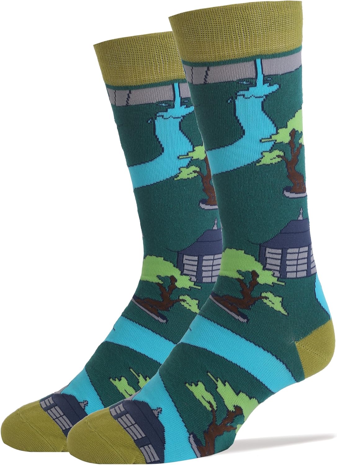 JYinstyle Funny Novelty Socks Mens Crew Bonsai Clothing