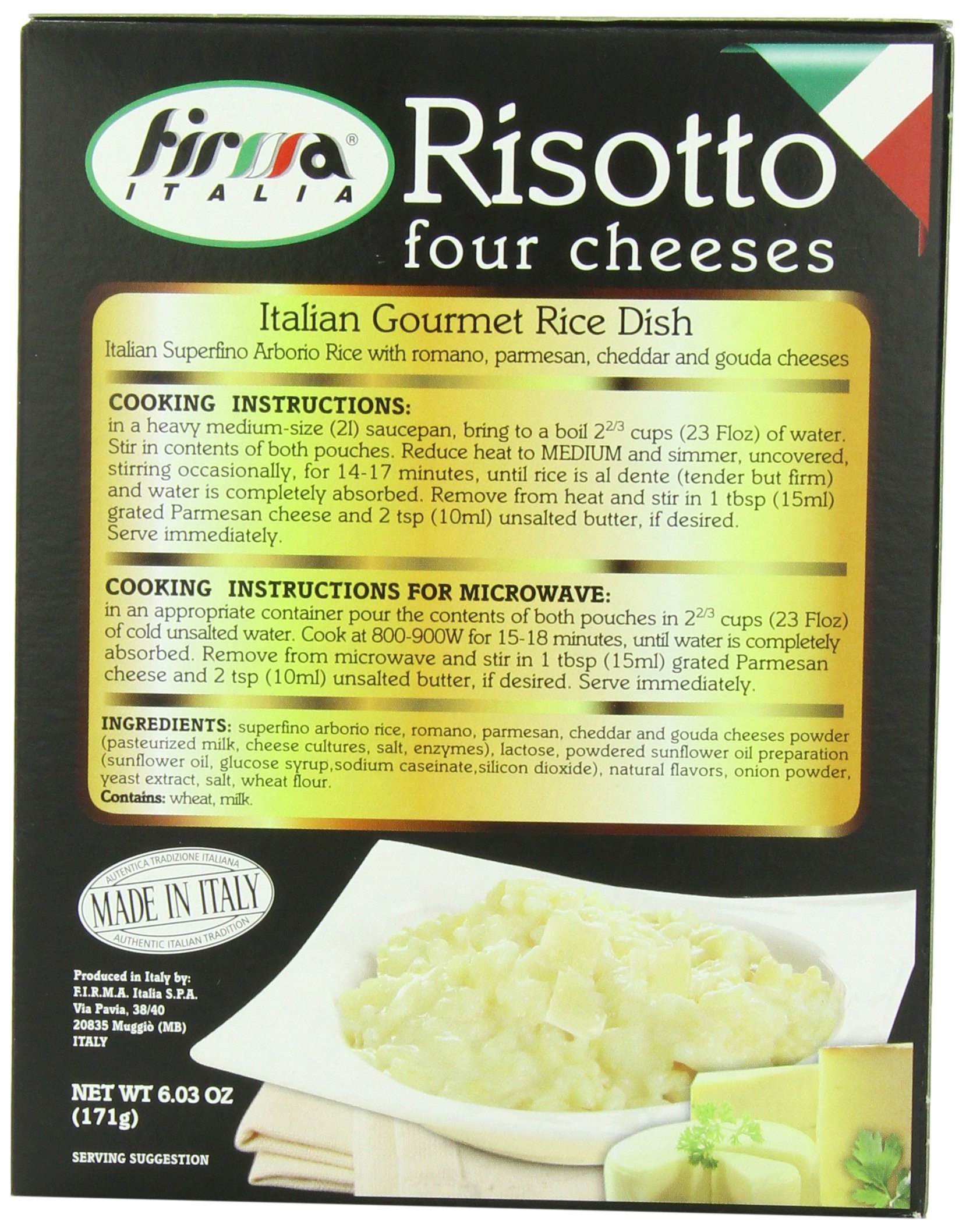 Galleon Firma Italia Risotto, Four Cheeses, 6.03 Ounce (Pack Of 6)