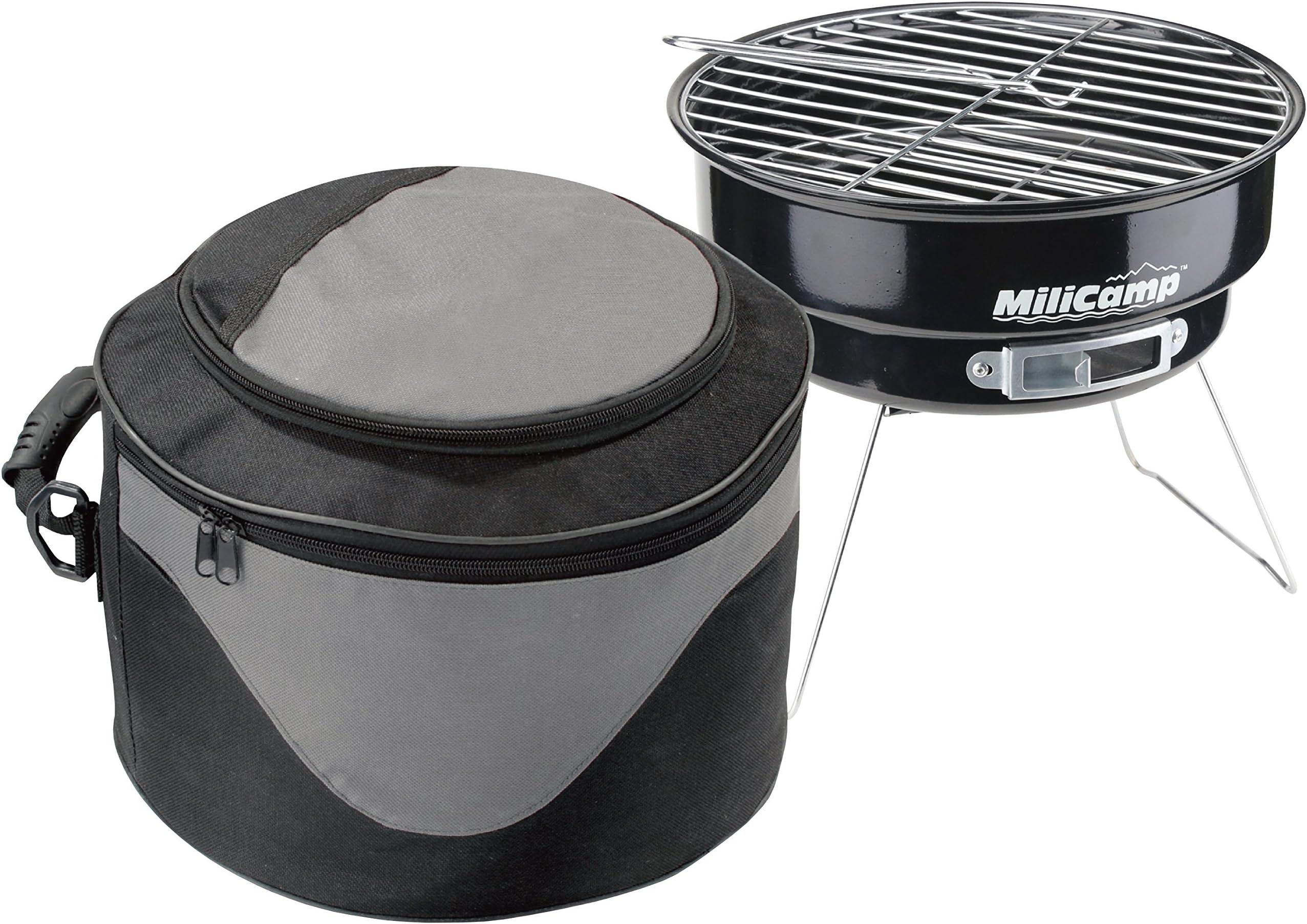 Milicamp Portable Bbq with Cooler Bag - Black