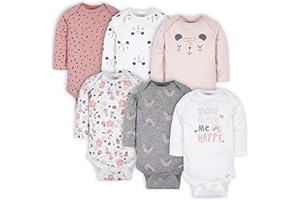 Gerber Baby Girls 6-pack Long-sleeve Onesies Bodysuits