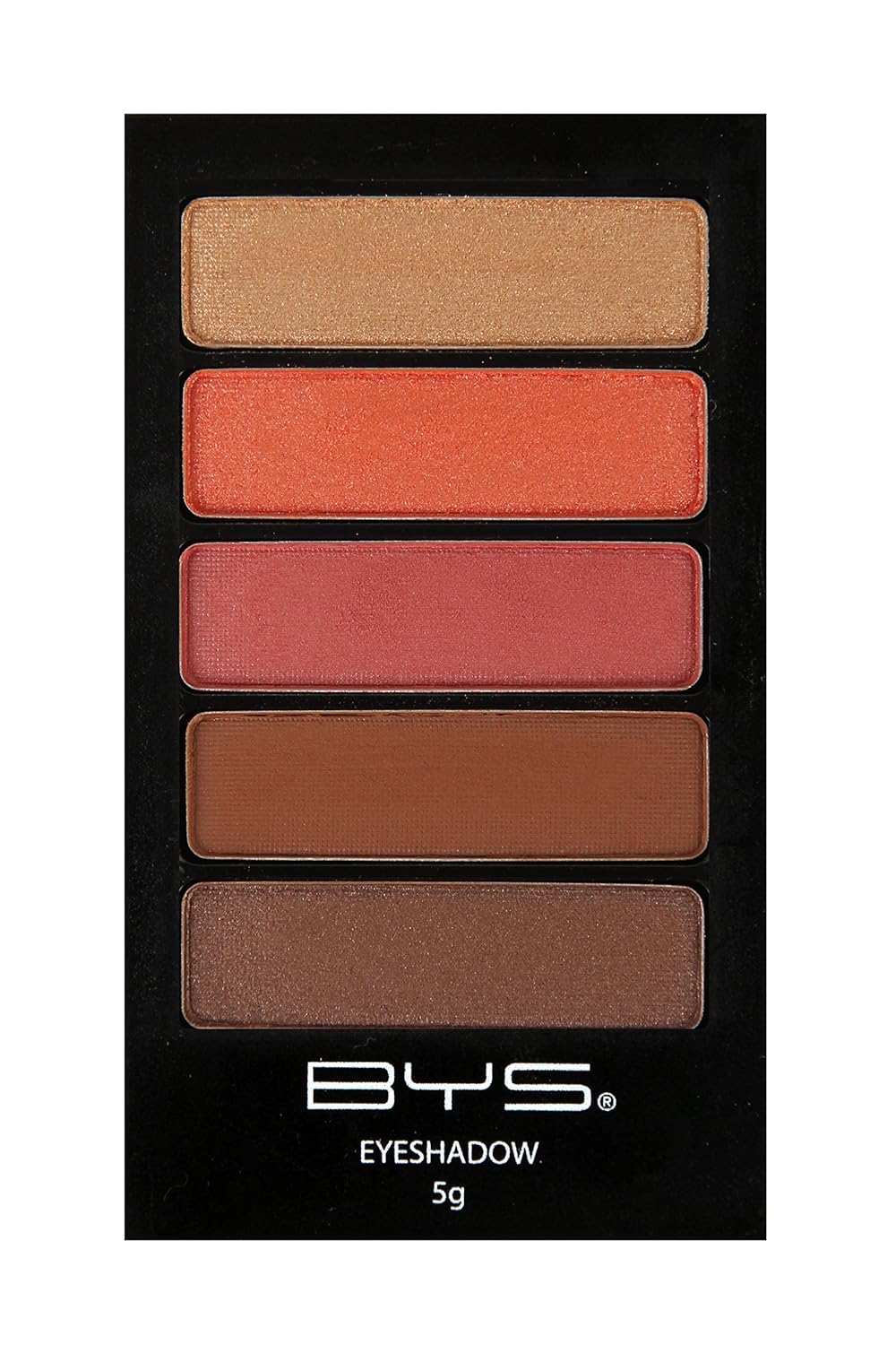 BYS 5 Shades Eyeshadow Compact Eye Makeup Palette with Applicator - Sun Kissed