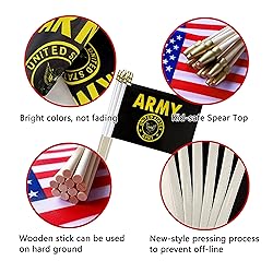 TSMD US Army Gold Crest Stick Flags Small Mini Hand