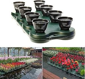 CORISRX BEST OF YOUR LIFESTYLE G&B 8Plugs /1pc Aquaponics Floating Pond Planter Basket- Hydroponic Island Gardens