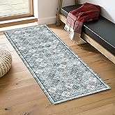 YARNSCAPE 2'6'' x 8' Washable Area Rug - Low Pile Soft Vintage Indoor Rug for Living, Dining or Bedroom - Lightweight Carpet 