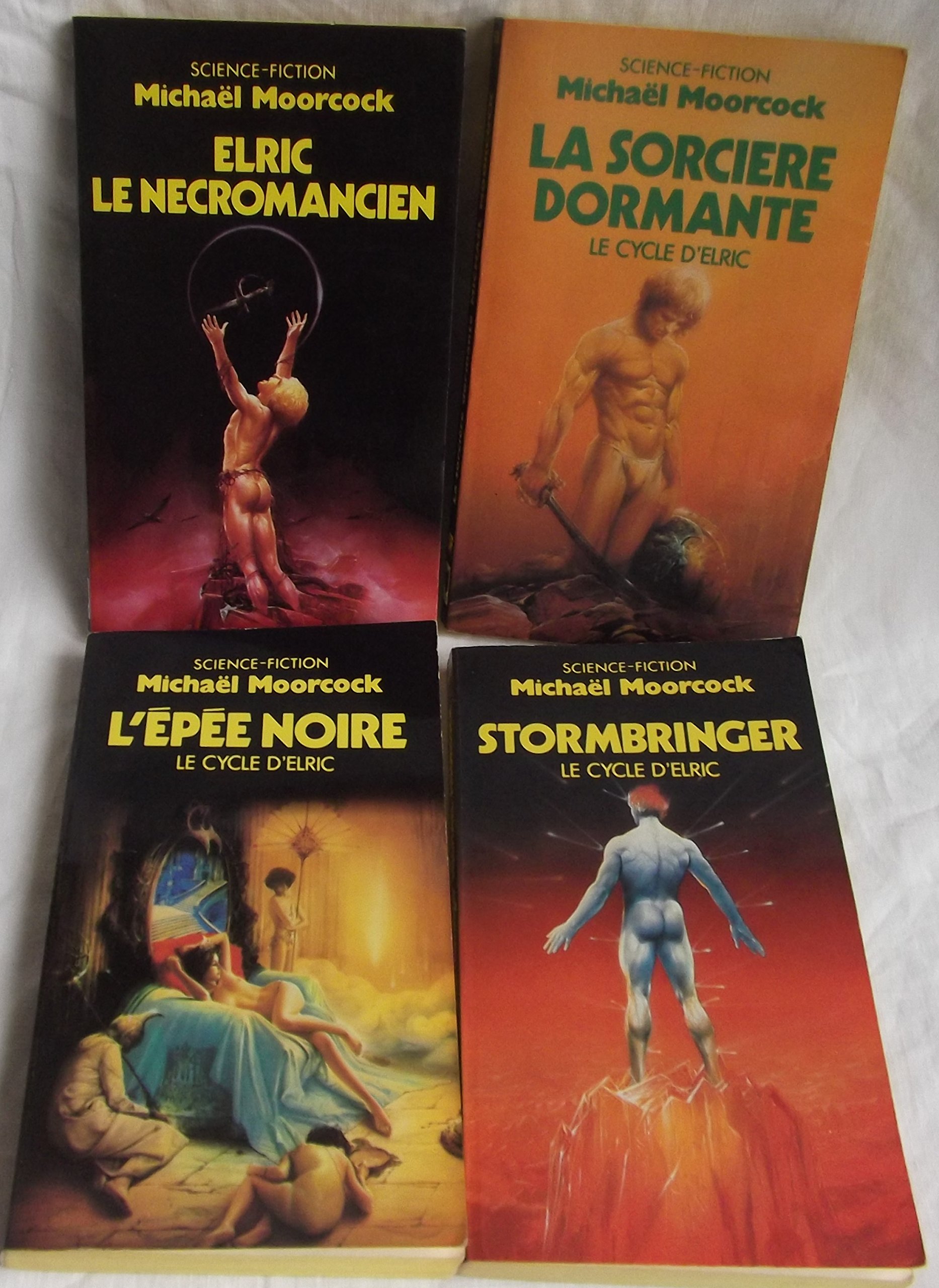 Amazon Fr Le Cycle D Elric En 4 Tomes Elric Le Necromancien La Sorciere Dormante L Epee Noire Stormbringer Michael Moorcock Livres