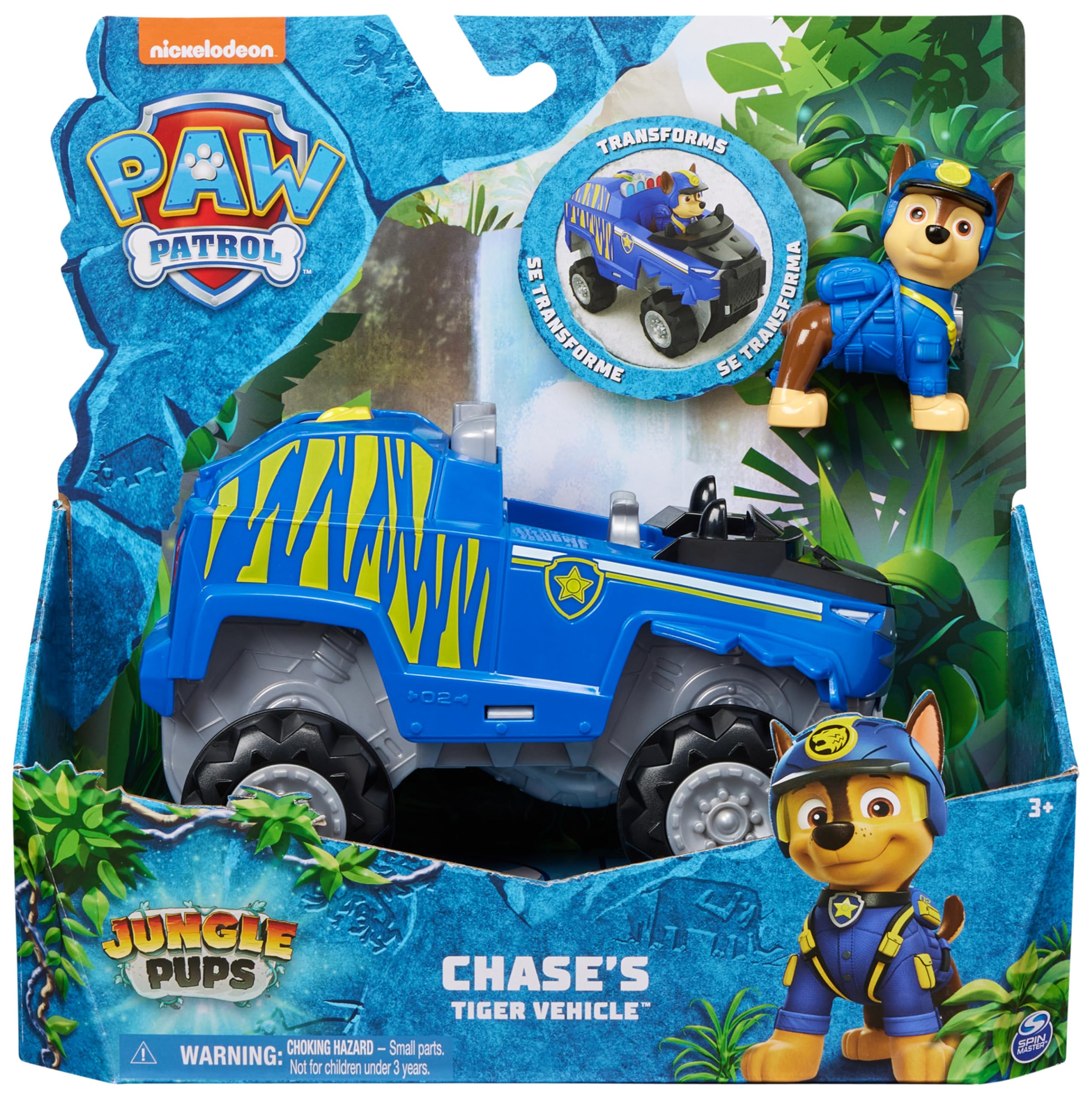 PAW PATROL Jungle Pups - Tiger-Fahrzeug mit Chase-Figur (Basis Fahrzeug), Spielzeug für Kinder ab 3 Jahren 9