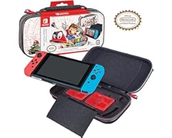 RDS Industries Game Traveler Licensed Nintendo Switch Mario Odyssey Case - Adjustable Viewing Stand & Game Case Storage, Prot