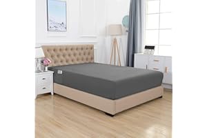 Elegant Comfort Premium Hotel Quality Extra Deep Pocket 18" - 21" Single Fitted Sheet for High Mattress, Luxury & Softest 1500 Thread Count Egyptian Quality Smart Pocket, Queen, Gray