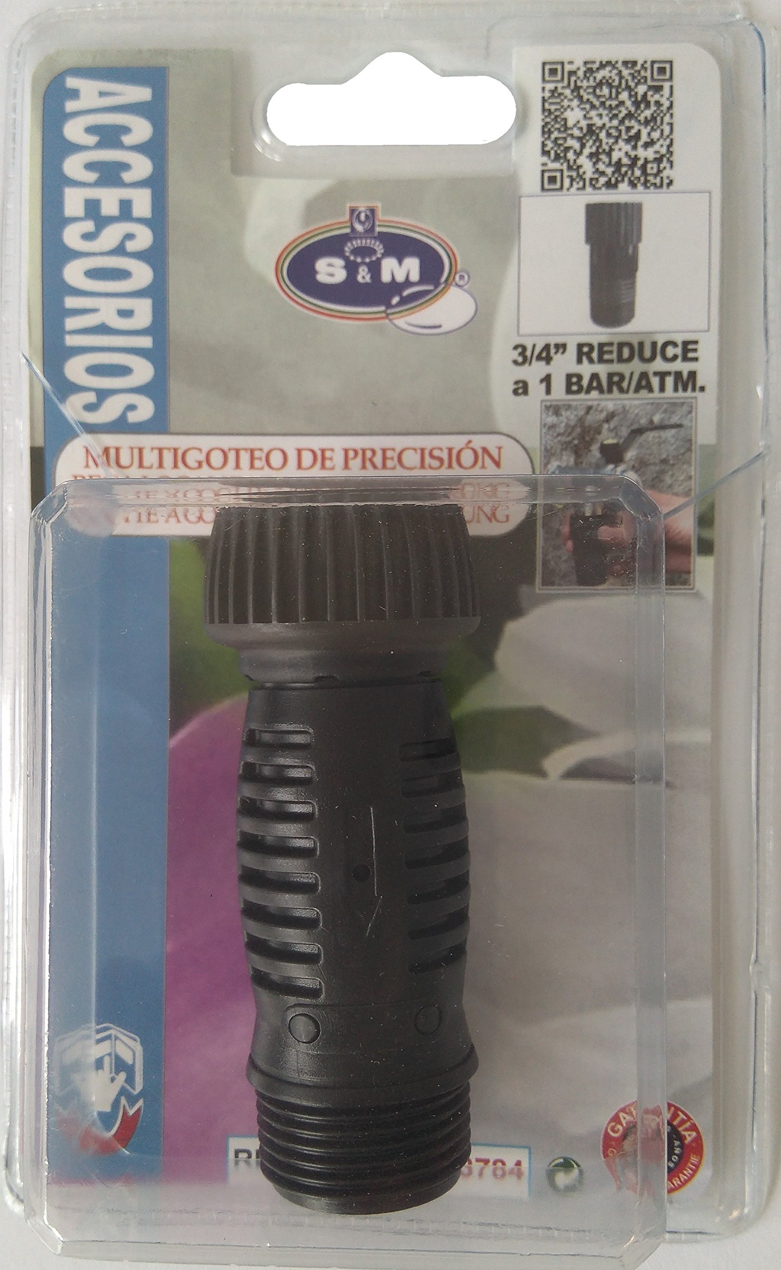 's & m 1 M-H Pressure Regulator To 1 ATM. M-H 3/4, Black