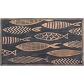 A1HC Rubber Welcome Doormat for Outdoor Indoor Entrance, Non-Slip Backing Front Door Mat for High Traffic Area Use, Fun Desig