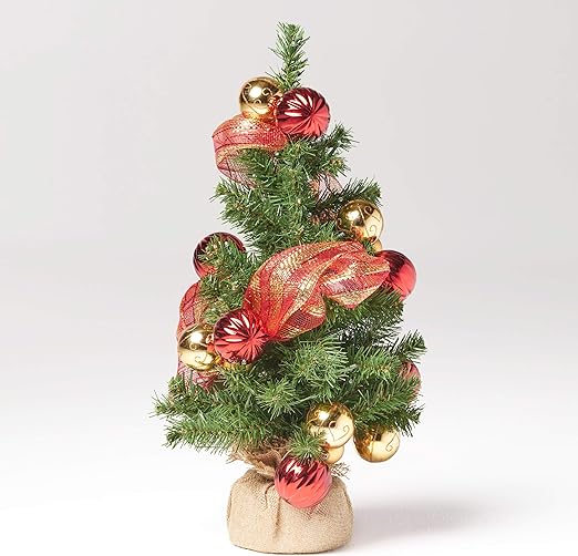 Amazon Com Gdf Studio Sabina 2 Foot Noble Fir Pre Lit Clear Led