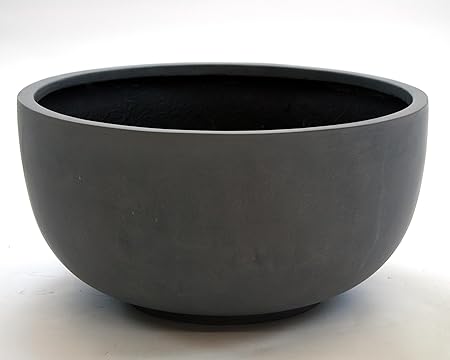 Elegant Einrichten Pflanzkubel Blumenkubel Pflanzschale Pflanztopf Blumentopf Ubertopf Fiberglas Schale D50xh25cm Grau Amazon De Garten