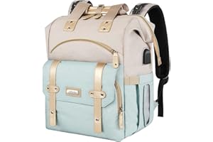 Jiefeike Girls Diaper Backpack,Travel Backpack Diaper Bag for Dad Mom Baby Boys,Insulated Pockets Portable Baby Nappy Bags wi