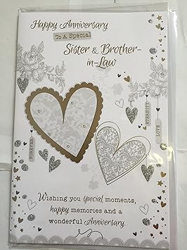 Happy Anniversary Sister Brother In Law Card Wedding Anniversary