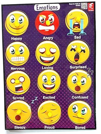 Wissen Wooden Emotion Learning Educational Knob Puzzle