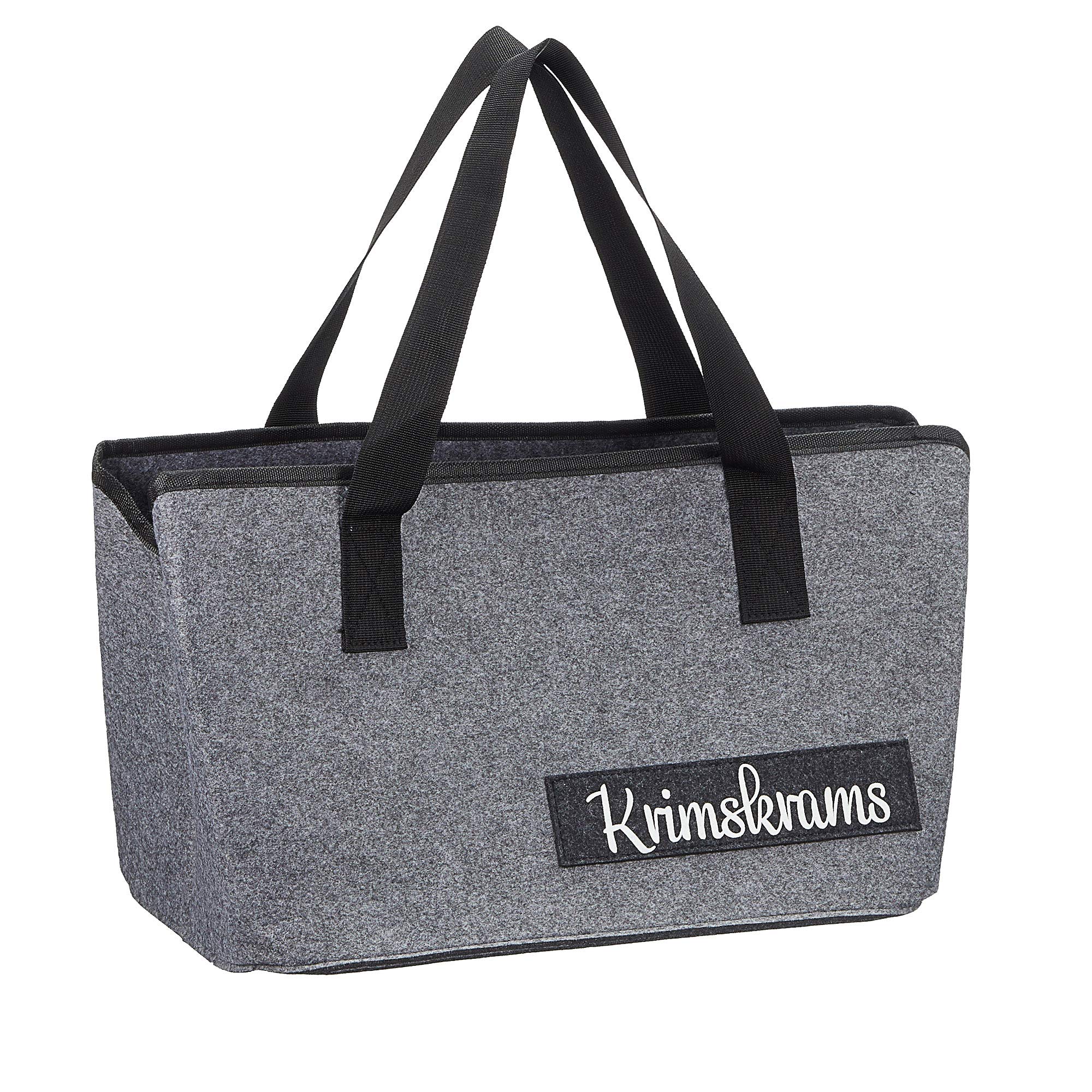 Felt bag with funny sayings for firewood, shopping bag, newspaper basket, shopper made of felt, foldable firewood bag, felt basket