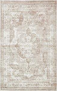 Unique Loom 3134074 Area Rug, 5' x 8' Rectangle, Beige