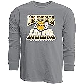 Blue 84 NBA Unisex-Adult NBA Officially Licensed Long Sleeve T-Shirt Ringspun Gray Icon
