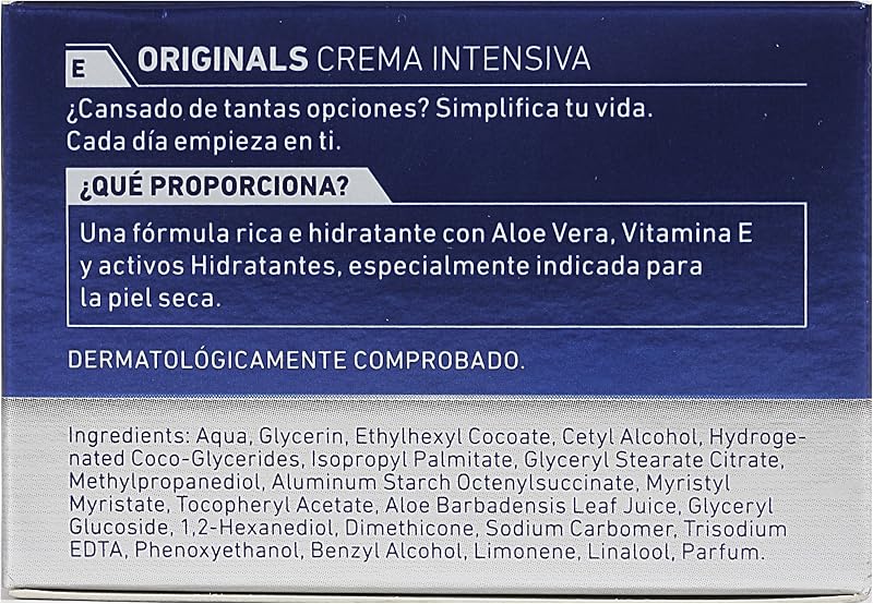 Protege & Cuida Crema Hidratante Intensiva (1 x 50 ml), crema facial hidratante con aloe vera, crema para hombres con la piel muy seca, nutre e hidrata