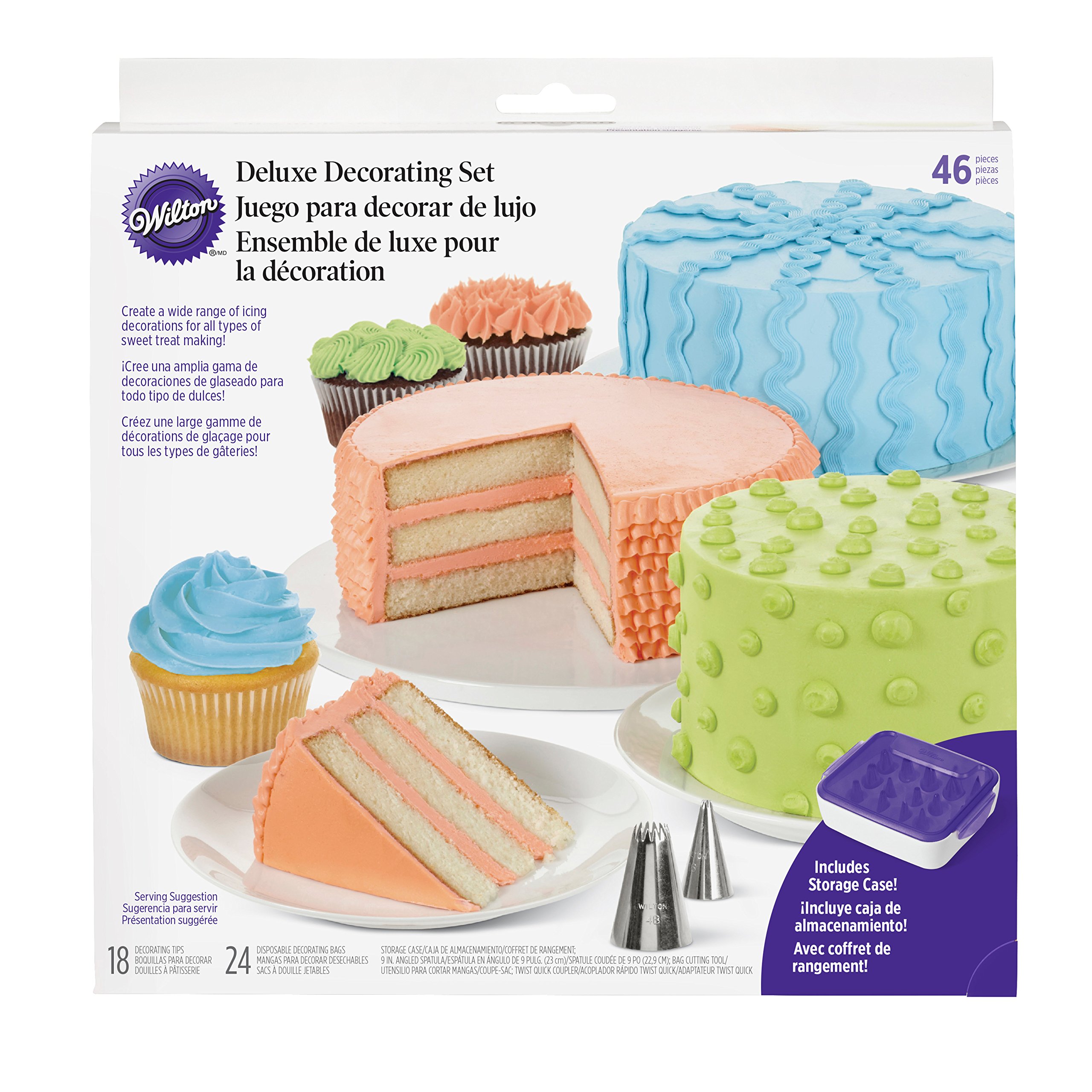 Wilton 46 Piece Deluxe Cake Decorating Set Cake