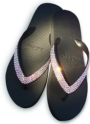 Amazon.com | Swarovski Crystal Flip Flops for Women - Comfortable and Durable â Crystal Flip 