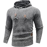 Zaitun Mens Acid Wash Cotton Hoodies Pullover Sweatshirt Long Sleeve Waffle Hoodies Streetwear