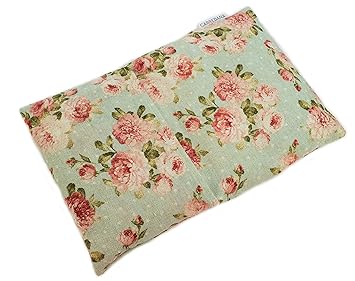 Saco térmico con semillas de trigo y eucalipto.Tiene funda lavable (Flores)