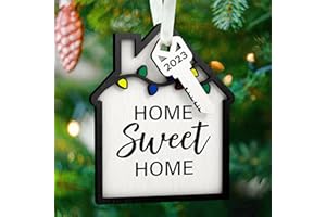 BEEFAST New Home Ornament 2023 - Housewarming Gifts for New House, New Home Gift Ideas, Housewarming Gifts New Home - House Warming Gifts New Home - First Christmas in New Home Ornament - Wooden Ornament