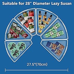 JOWBOOW Lazy Susan Organizer Bins for