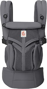 Ergobaby Omni Classic Mesh Baby Carrier 4-Position Charcoal Grey Newborn to