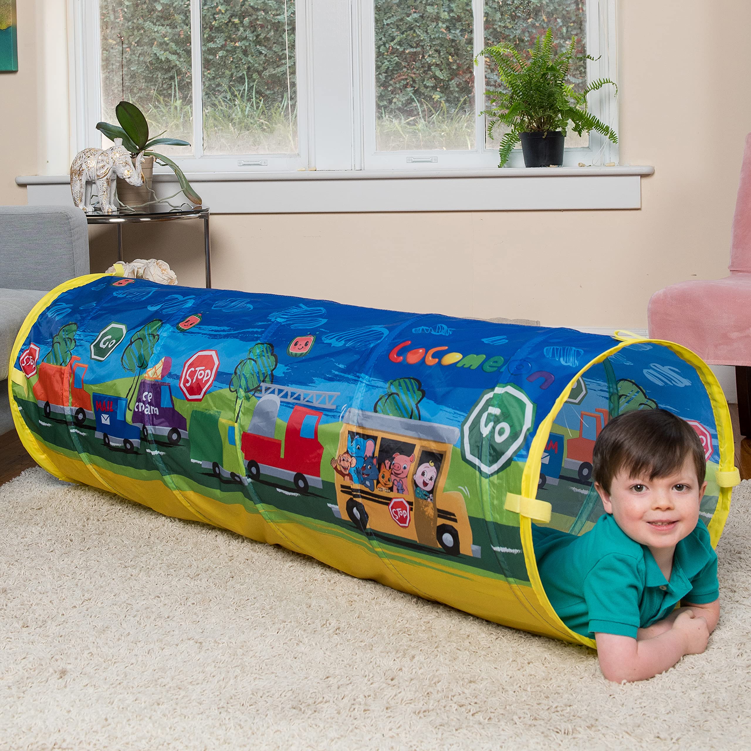 Cocomelon Tunnel for Toddlers Pop Up Play Tunnel Tent for Kids to Crawl Through | Collapsible and Portable Toy