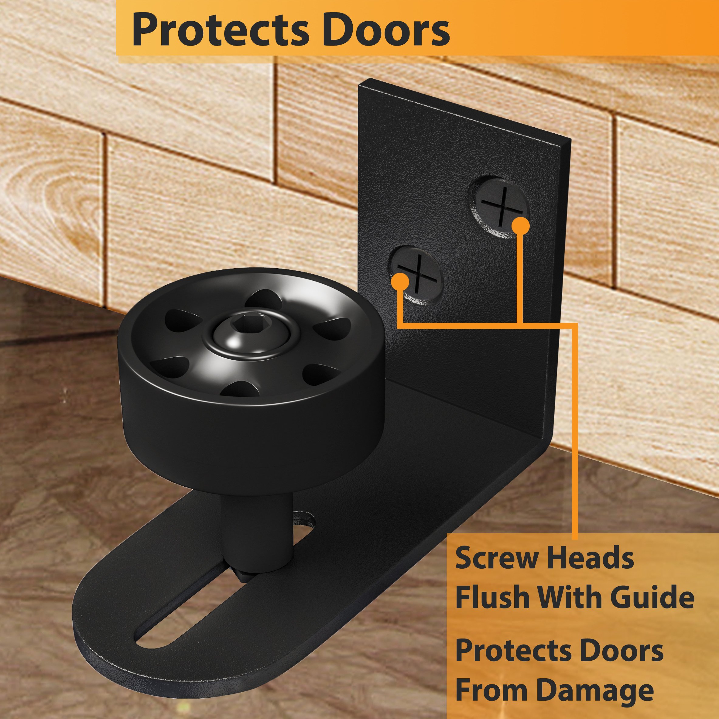 Barn Door Floor Guide Hardware Is An Adjustable Stay Roller For