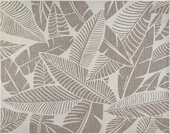 Amazon Com Gertmenian 21607 Space Outdoor Rug Patio Area Carpet 9x13 X Large Abstract Leaf Beige Garden Outdoor