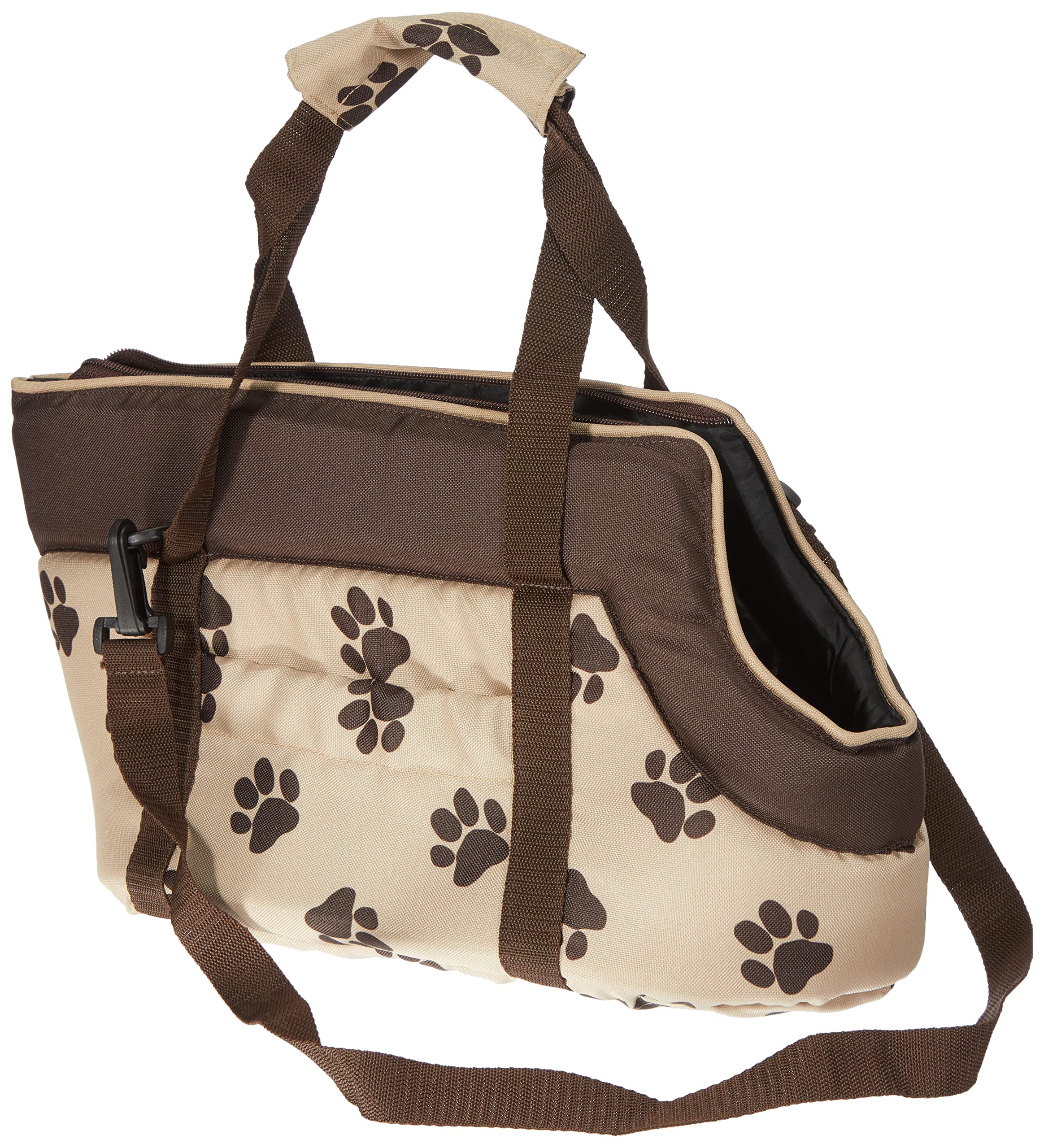 Hobbydog TORBWL4 Dog/Cat Bag 22 x 20 x 36 cm Beige with Paws