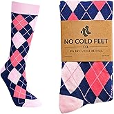 No Cold Feet Men’s Pink Dress Socks – Classic Soft Crew Dress Socks, All-Day Comfort for Work, Business or Weddings