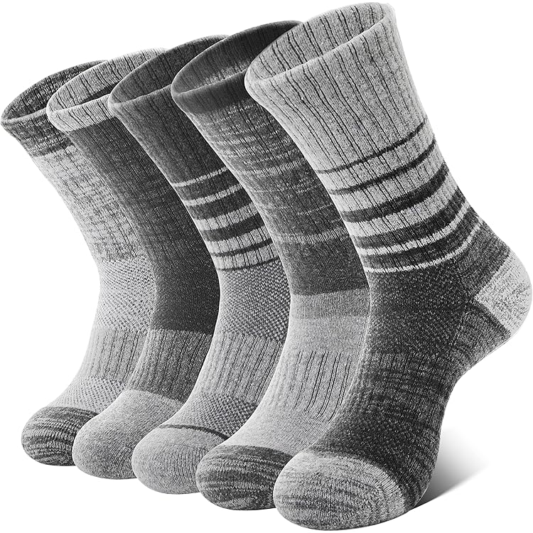 Chaussettes Smartwool Randonnée Femme – Mid Crew, Gris Moyen, Large, Neuves Avec étiquettes