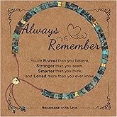 Plumiss Boho Inspirational Gifts Bracelets for Women,Handmade Unique Energy Natural Stone Beaded Strand Wrap Bracelet Jewelry Gift