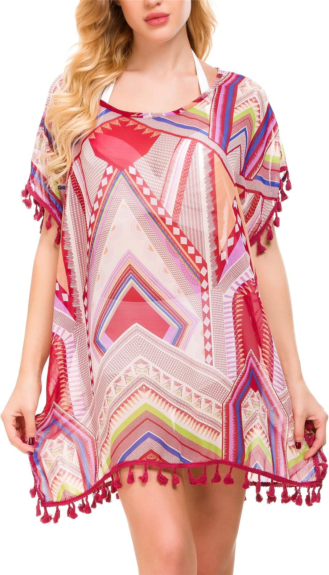 Women's Stylish Chiffon Tassel Beachwear Bikini Swimsuit Cover up