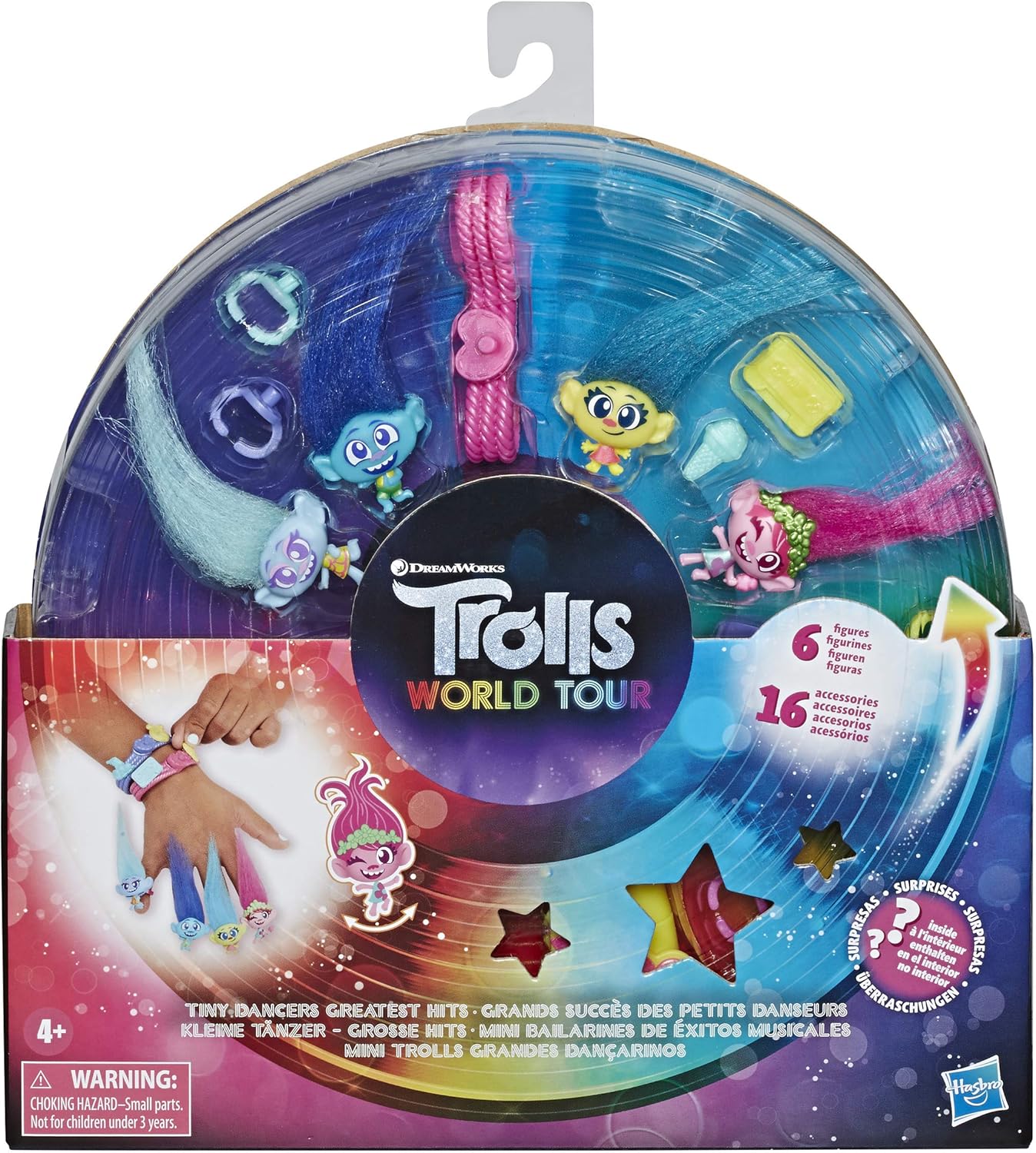 6 figuras Trolls World Tour con 16 accesorios por 10,84€ ¡¡48% de descuento!!