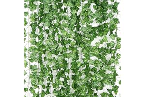 DECGOL 12 Pack 86 FT Artificial Ivy Garland, Fake Ivy Leaf Plants Vine Greenery Garland Home Kitchen Balcony Garden Office Wedding Wall Decor