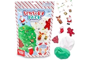 Creativity for Kids Sensory Pack: Christmas - Christmas Activities for Kids, Toddler Stocking Stuffers & Sensory Bin Filler, Travel Toys for Toddlers (Ages 3+)