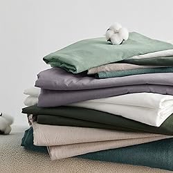 Bedsure 100% Washed Cotton Duvet Cover King Size