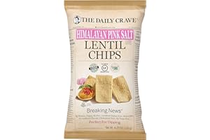The Daily Crave Himalayan Pink Salt Lentil Chips, 4.25 Oz (Pack Of 8) 4 G Protein, Gluten-Free, Non-Gmo, Kosher, Crunchy