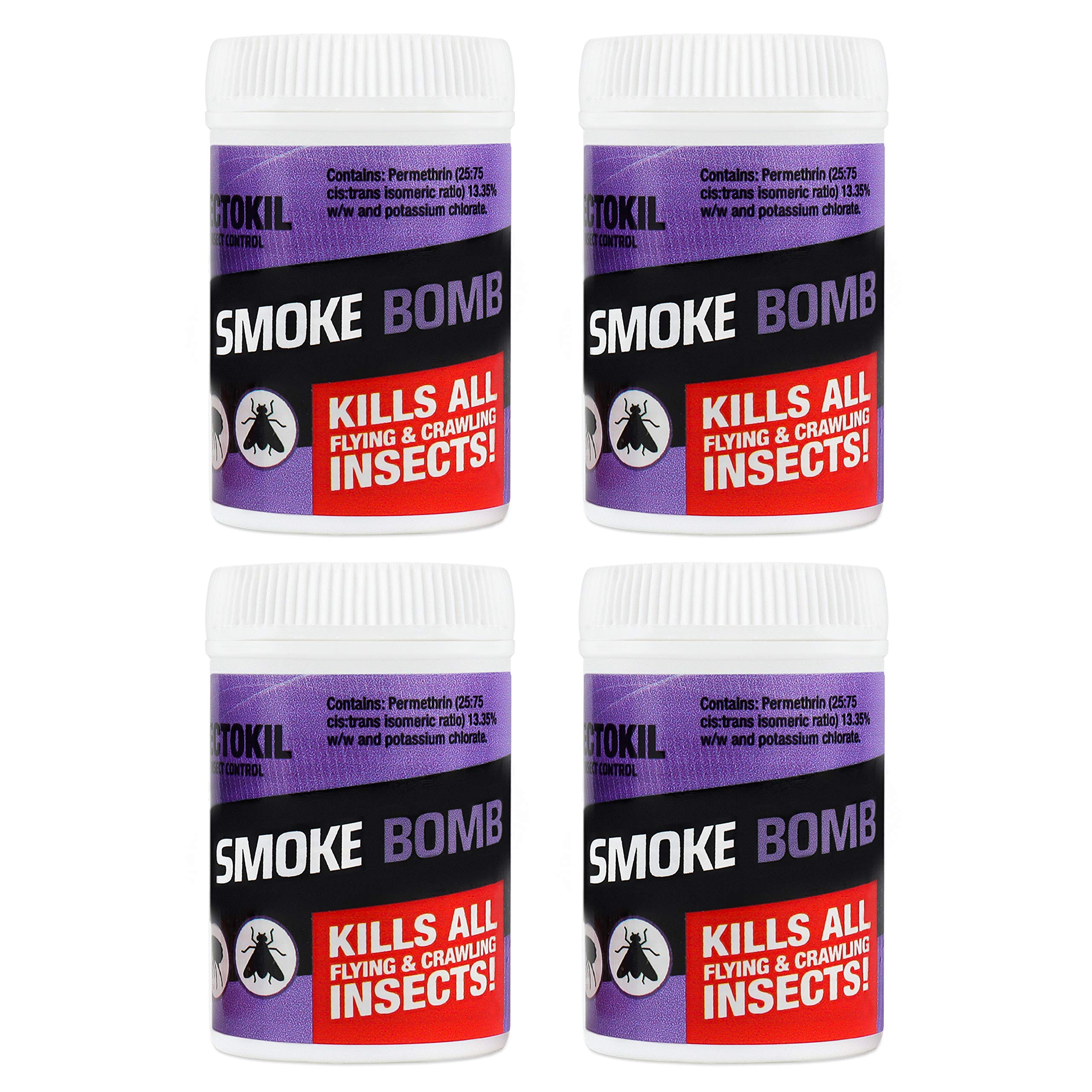 Insectokil Smoke Bombs (Pack of 4) Mini Smoke Bomb Foggers For Effective Control Of All Flying And Crawling Insects
